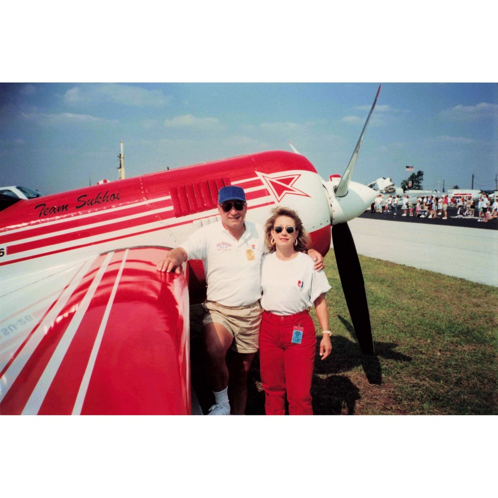 Vtg 1990s Team Sukhoi Aerobatic Aircraft Color Photo Kodak Royal
